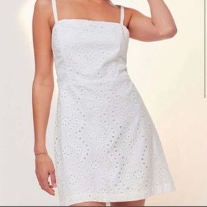 White eyelet, a-line sundress by Kimchi Blue | size 8